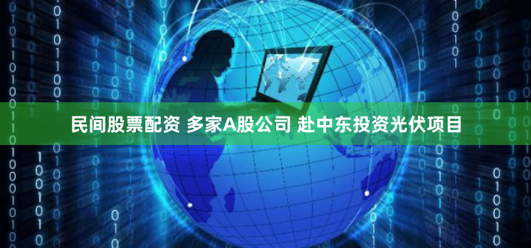 民间股票配资 多家A股公司 赴中东投资光伏项目